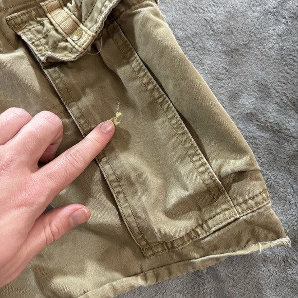 Vintage Y2K Cargo Shorts Mens 36 Brown Old Navy Military Baggy Standard Issue - Picture 6 of 16